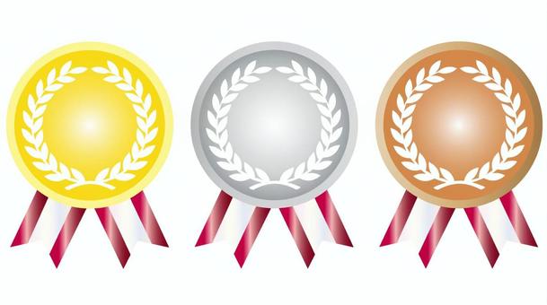 金銀銅のランキングアイコン 金銀銅のランキングアイコン ランキング,金賞,銀賞,銅賞,優勝,準優勝,第3位,勲章のイラスト素材