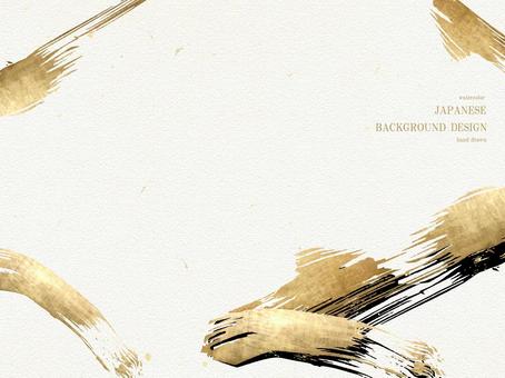 Gold leaf and ink treatment Japanese background 208, JPG, PNG and AI Gold leaf and ink treatment Japanese background 208, , JPG, PNG and AI