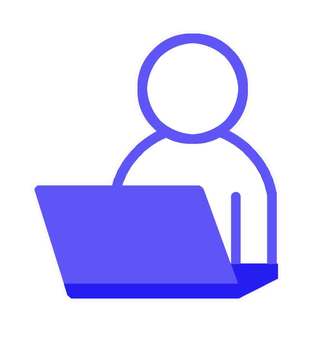 ノートPCで仕事 人物,人,pc,パソコン,ノートpc,事務員,デスクワーク,仕事,業務,副業のイラスト素材