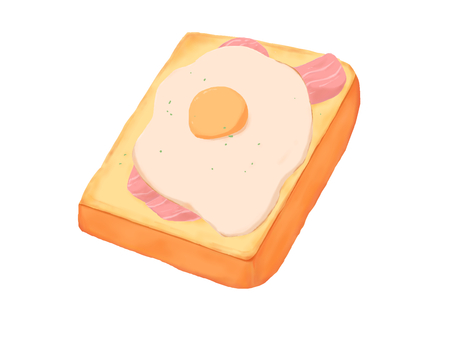 ベーコンエッグトースト