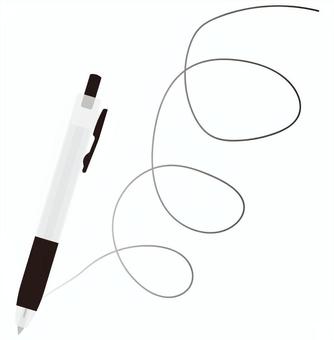 インク切れのボールペン ボールペン,ペン,インク切れ,インク,使い終わり,文房具,書く,描く,黒,シンプルのイラスト素材