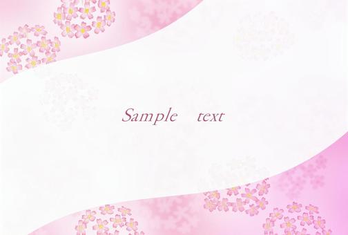 桜のメッセージカード 桜,春,ピンク,花びら,水彩,アナログ,リアル,植物,満開,和風のイラスト素材