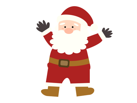 サンタクロース②全身 サンタさん,サンタクロース,クリスマス,クリスマスイブ,12月,帽子,ひげ,聖夜,冬,コスチュームのイラスト素材