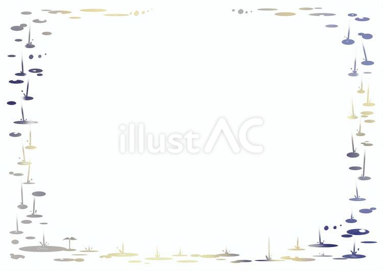 雨粒・月夜色 雨,水滴,天気のイラスト素材