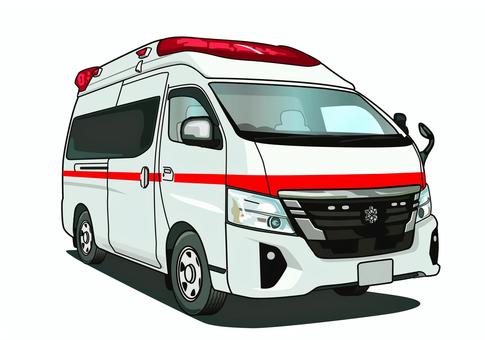 Illustration, ambulância, veículo de emergência, cuidados intensivos, 