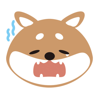 悲しい柴犬アイコン 悲しい柴犬アイコン 柴犬,悲しい,涙のイラスト素材