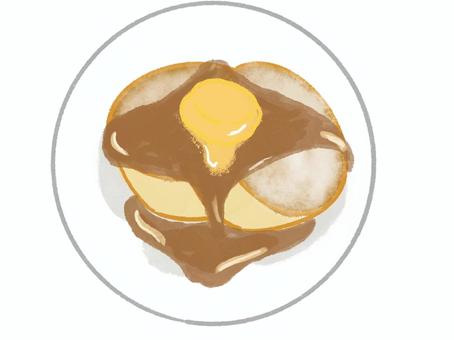 分厚いパンケーキ パンケーキ,ホットケーキ,バター,はちみつ,メイプルシロップ,スイーツ,デザート,おやつ,朝食,おいしいのイラスト素材