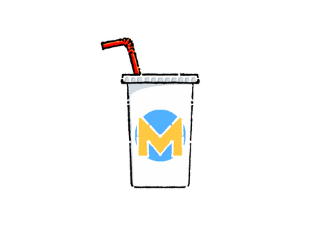 Mサイズカップドリンク カップドリンク,ドリンク,飲み物,mサイズ,ミドルサイズ,カップ,紙カップ,テイクアウト,テイクアウトドリンク,ドリンクカップのイラスト素材
