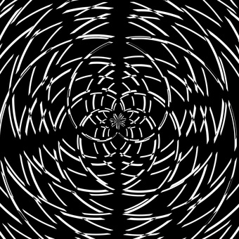 放射幾何学　 放射,幾何学,破線,重なる,網目,シンプル,黒,白抜き,背景のイラスト素材