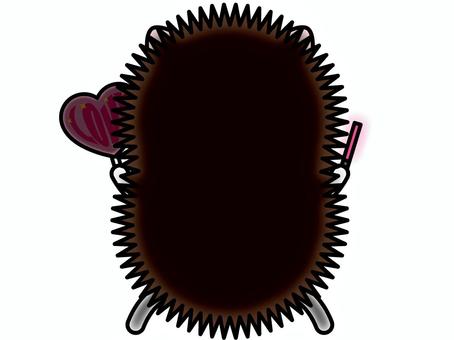 ハリネズミさん 推し活 ハリネズミ,推し活,うちわ,ペンライト,サイリウム,応援,愛,好き,ヲタ活,尊いのイラスト素材