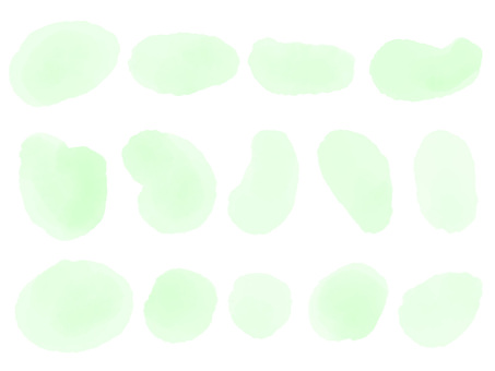 水彩のゆるいフレーム黄緑（丸モチーフ） 水彩,まる,形,いびつ,タイトルフレーム,ゆるい,あしらい,手描き,アクセント,模様のイラスト素材