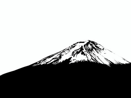冬の富士山シルエット 冬の富士山シルエット 富士山,シルエット,黒,富士,縁起物,切り絵,素材,イラスト,ふじ,無料のイラスト素材
