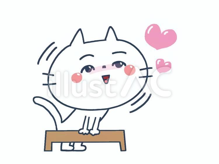 甘える猫 猫,甘える,ハートのイラスト素材