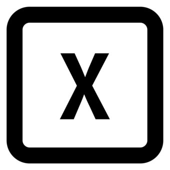 キーボード「X」 x,キーボード,キー,タイピング,パソコン,操作のイラスト素材