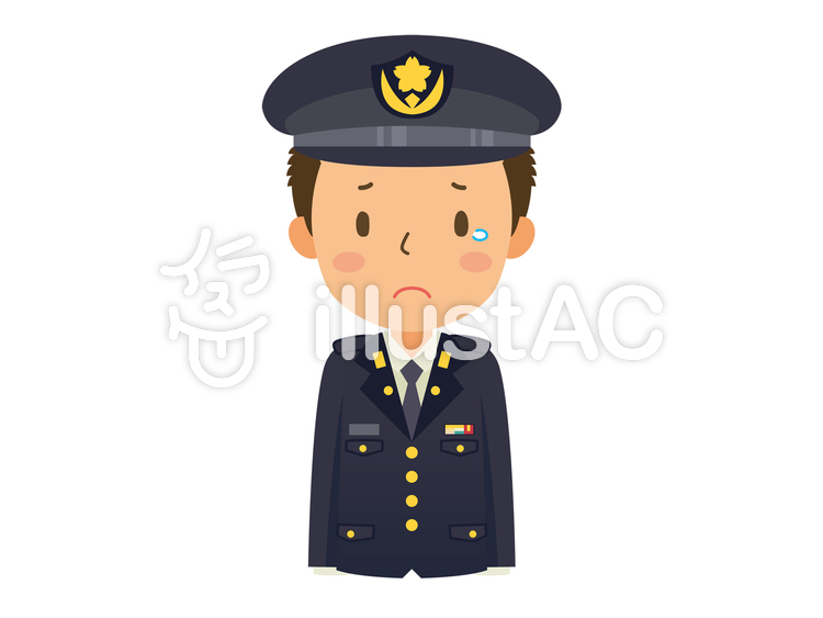 泣く陸上自衛隊（冬服） 陸上自衛隊,自衛官,自衛隊のイラスト素材