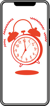 目覚ましスマホ 目覚まし,アラーム,音,設定,スマホ,携帯,画面のイラスト素材