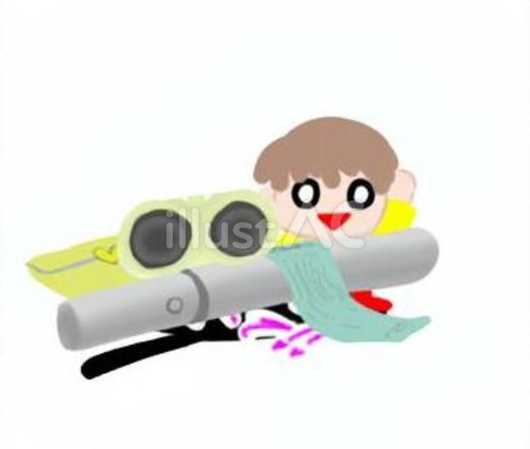 ライブの必需品(黄) ライブ,ペンライト,応援うちわのイラスト素材