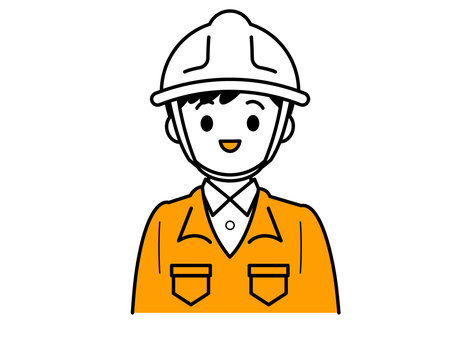 作業服の男性のイラスト01 人物,男性,20代,30代,社会人,会社員,正社員,建設,作業員,現場のイラスト素材