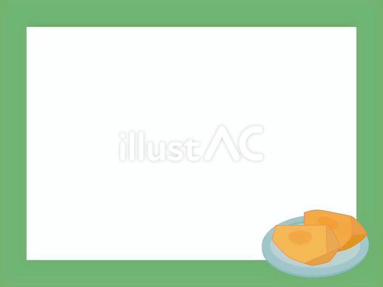 カットされた柿　フレーム 柿,カット,切られたのイラスト素材