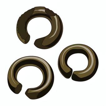 装飾品 耳かざり 装飾品 耳かざり 縄文時代,装飾品,耳かざり,イヤリング,アクセサリー,骨角器,遺物,考古学,文化財,飾りのイラスト素材