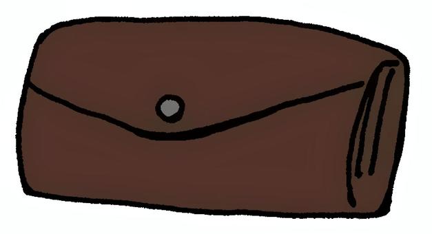 長財布（焦茶） 長財布,財布,小銭入れ,貯金,金融,節約,家計,貯蓄,お金,革のイラスト素材