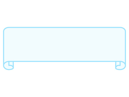 水色の両端が巻かれた横長の巻物フレーム 水色の両端が巻かれた横長の巻物フレーム フレーム,巻物,背景,スクロール,ファンタジー,バナー,飾り,帯,横長,水色のイラスト素材