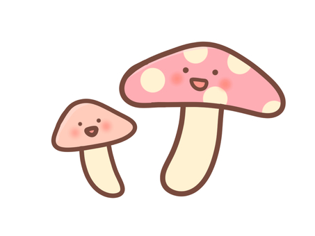 かわいいキノコのイラスト