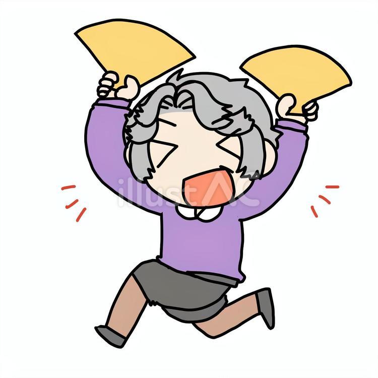 盛り上げ役のおばあさん おばあさん,盛り上げ役,明るいのイラスト素材