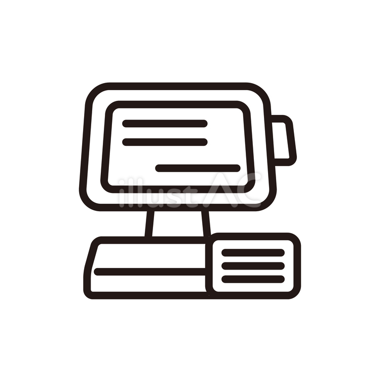 pos端末のアイコン pos,端末,カードのイラスト素材
