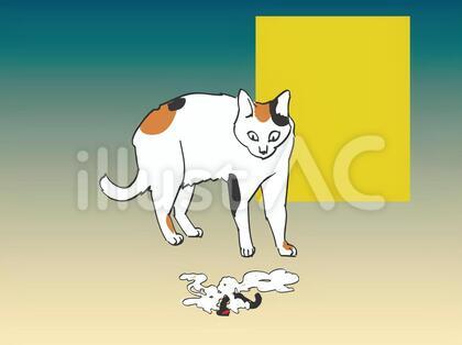 猫と蛇花火
