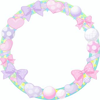 ゆめかわアイコンリング② アイコンリング,ゆめかわ,かわいい,装飾,かざり,飾り,フリー,無料,手描き,手書きのイラスト素材