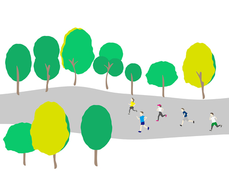 スポーツの日 スポーツ,ランニング,スポーツの日,公園,マラソンのイラスト素材