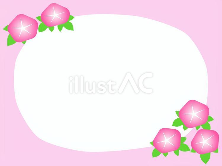 朝顔の花フレーム アサガオ,花,植物のイラスト素材