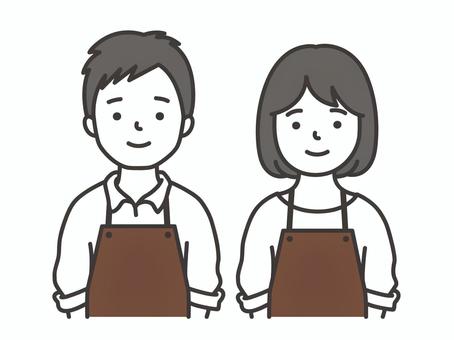 カフェ店員 カフェ,女性,男性,店員,カフェスタッフ,カフェ店員,スタッフ,アルバイト,ママ,バイトのイラスト素材