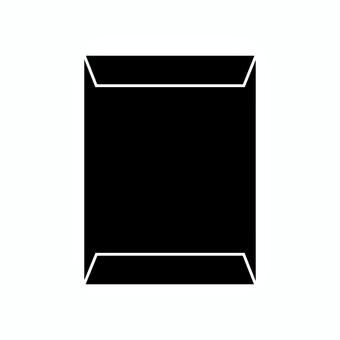 封をした角形封筒のシルエット 封筒,文房具,角形封筒,和封筒,封書,ビジネス,事務用品,シルエット,シンプル,挿絵のイラスト素材
