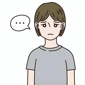 【アイコン用画像】女性_困惑_15 【アイコン用画像】女性_困惑_15 表情,感情,困惑のイラスト素材