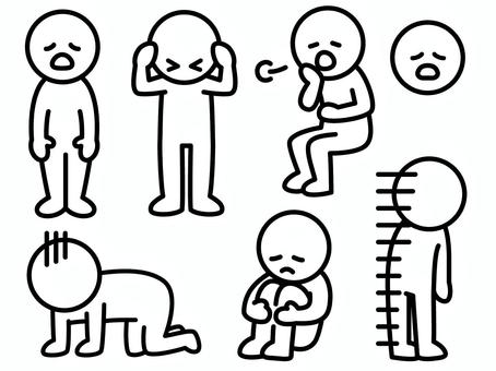 Illustration, пиктограмма, поза, отдохнуть, 