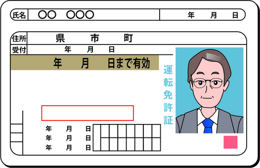 Illustration, driver's license, operation, license, 