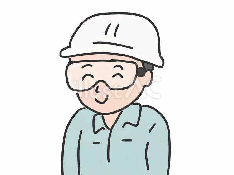保護メガネを着用する作業員 保護,メガネ,ゴーグルのイラスト素材