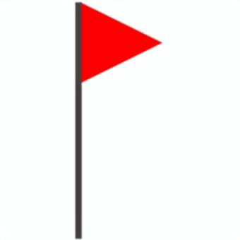 三角の旗(赤) 旗,三角,ひらひら,目印,宣伝,赤色のイラスト素材