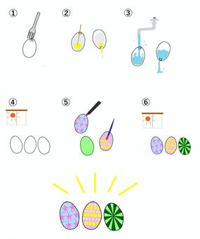 Illustration, procedimiento, como hacer, pascua, 