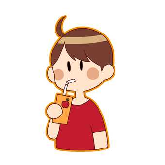 飲み物を飲んでいる人 飲み物,飲む,男の子,ストロー,紙カップ,水分補給のイラスト素材