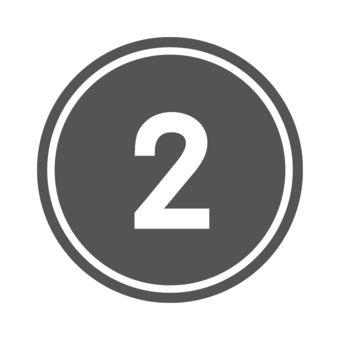 ポイント2_丸 ポイント2,数字,番号,順番,手順,ステップ,シンプル,ビジネス,資料,プレゼンのイラスト素材