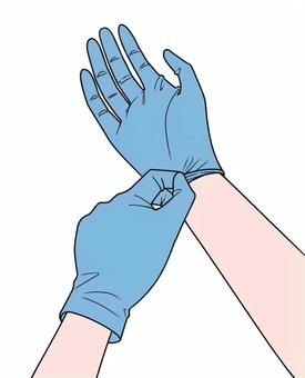 Wear nitrile gloves, JPG and PNG Wear nitrile gloves, handbag, blue gloves, to wear, JPG and PNG