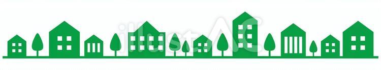 住宅街の背景シルエット 住宅街,家,住宅のイラスト素材