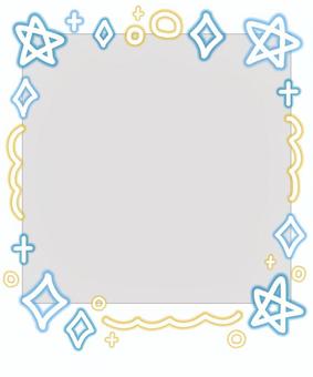 Blue Star Photo Frame, star, a diamond, frame, JPG and PNG