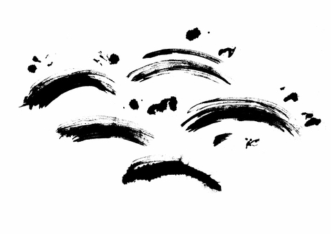 Illustration, fırça dokunuşu, eğri, dalgalı çizgi, 