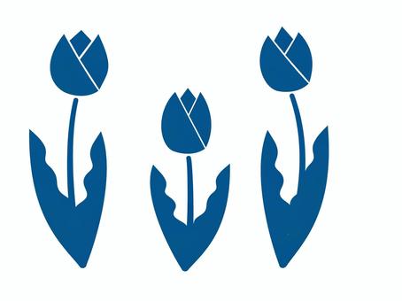 blue tulip illustration, , JPG, PNG and AI