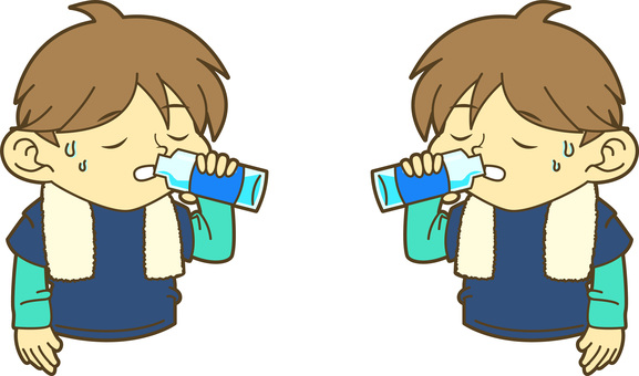 飲み物を飲む男性 男性,男の子,飲む,飲み物,美味しい,ドリンク,水分補給,イラスト,ベクター,スポーツのイラスト素材
