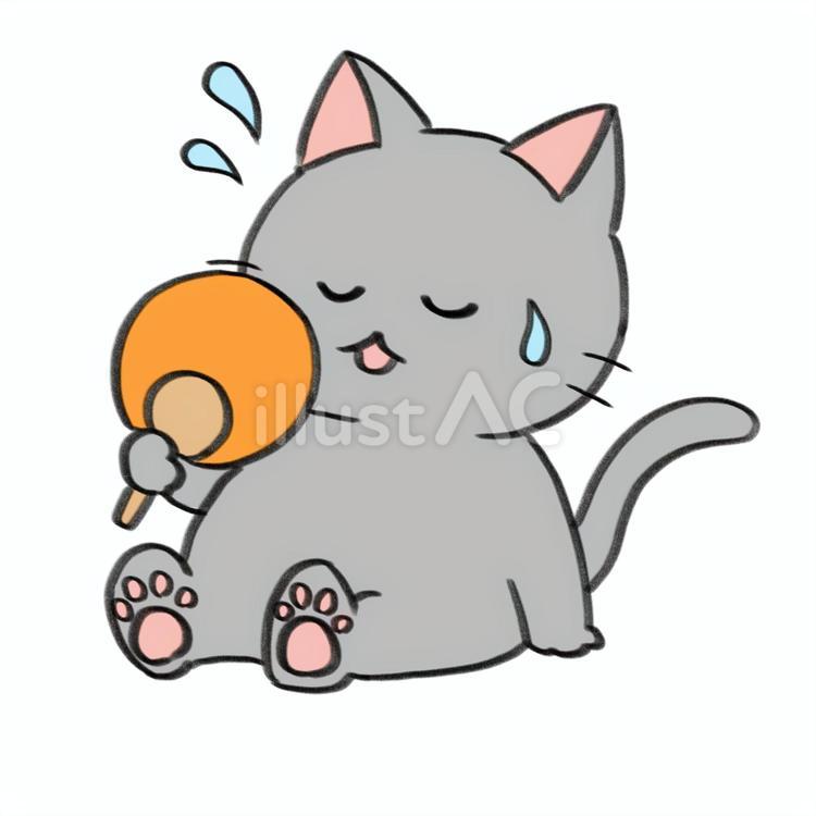 暑がる猫 猫,動物,可愛いのイラスト素材